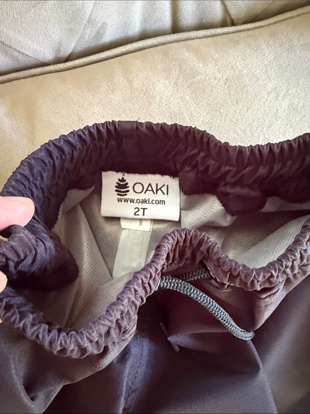 OAKI Black and Green lined Kids' rain Jacket and pants - Picture 6 of 6